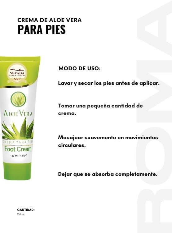 CREMA DE ALOE VERA PARA PIES 120ML NEVADA - 3