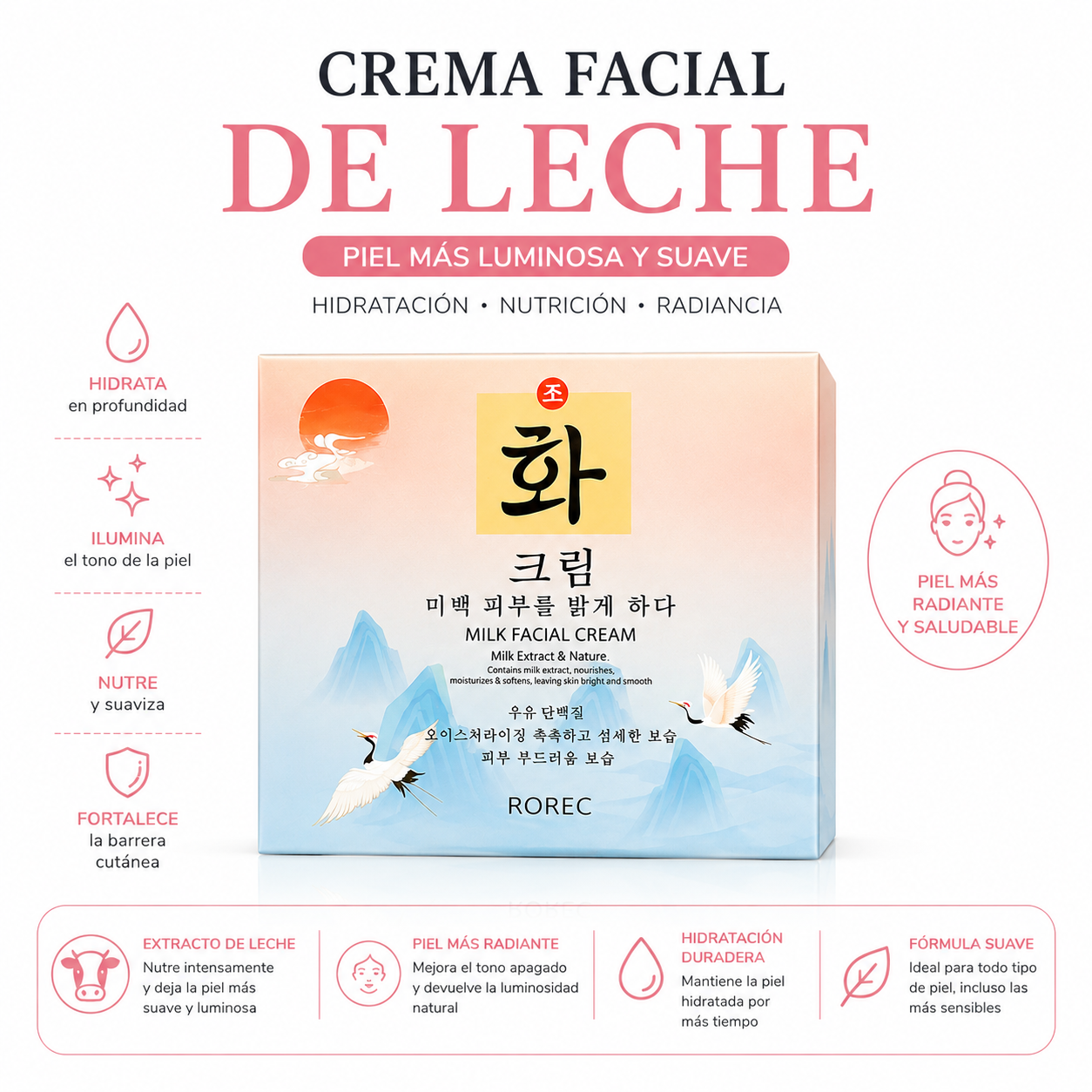CREMA FACIAL DE LECHE 50G ROREC - 1