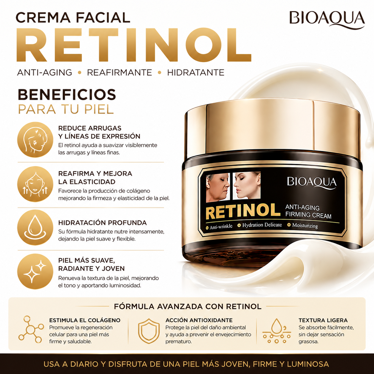 PACK 2 CREMA FACIAL RETINOL 50G BIOAQUA - 2