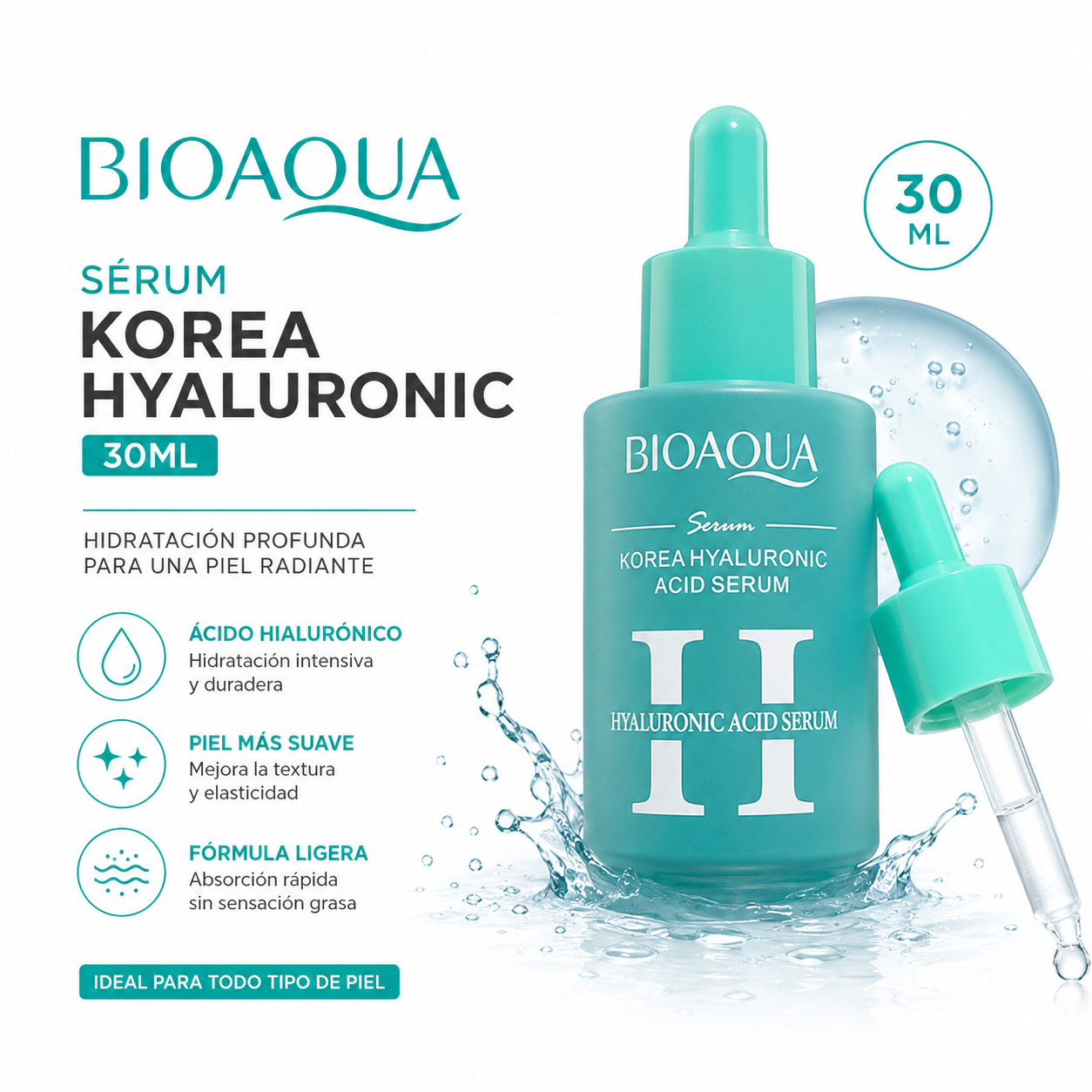 SÉRUM KOREA HYALURONIC 30ML BIOAQUA - 1