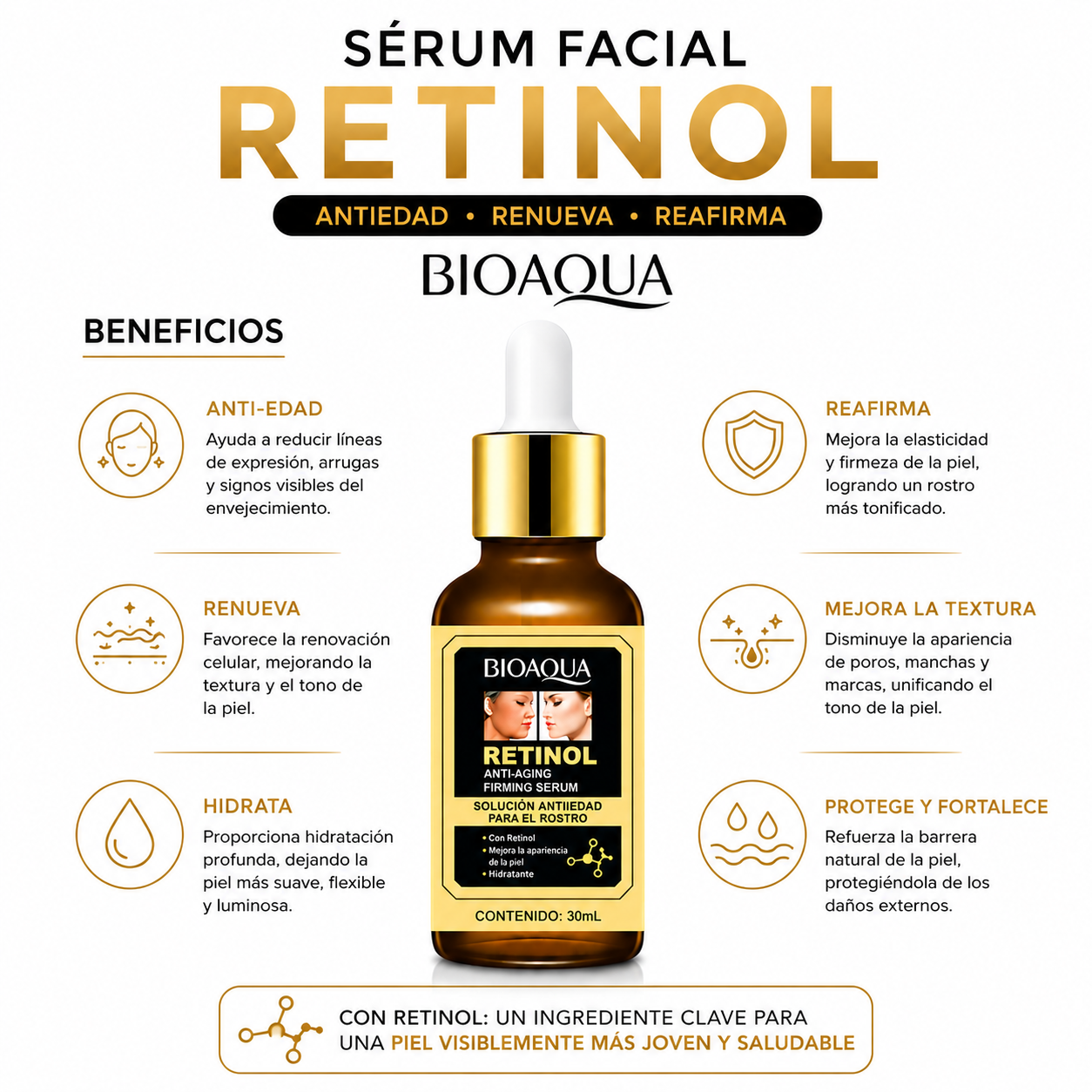 PACK 2 SÉRUM FACIAL RETINOL 30ML BIOAQUA - 2