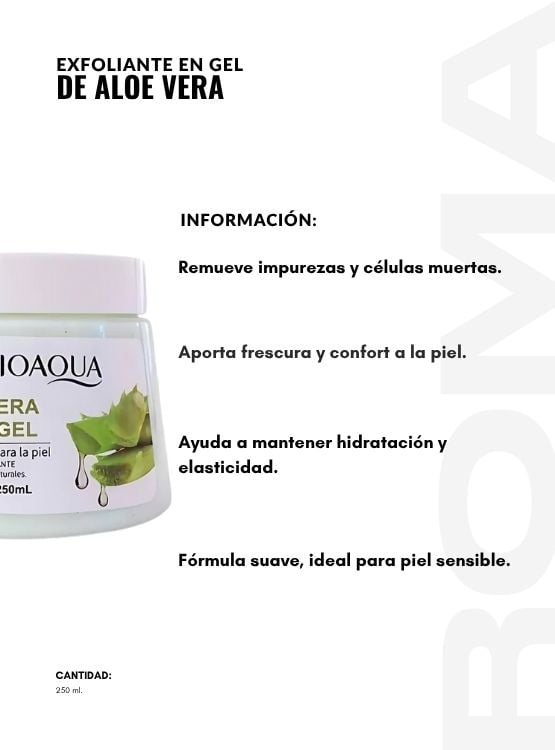 PACK 3 EXFOLIANTE EN GEL DE ALOE VERA 250ML BIOAQUA - 2