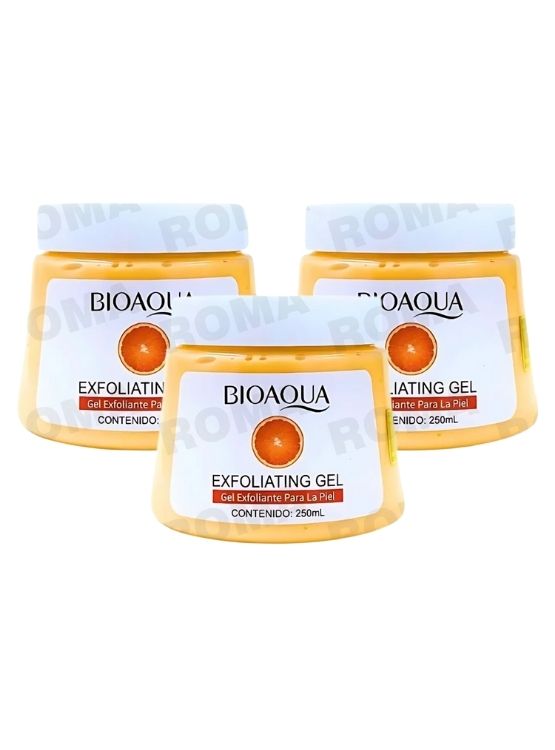 PACK 3 EXFOLIANTE EN GEL DE NARANJA 250ML BIOAQUA - 1
