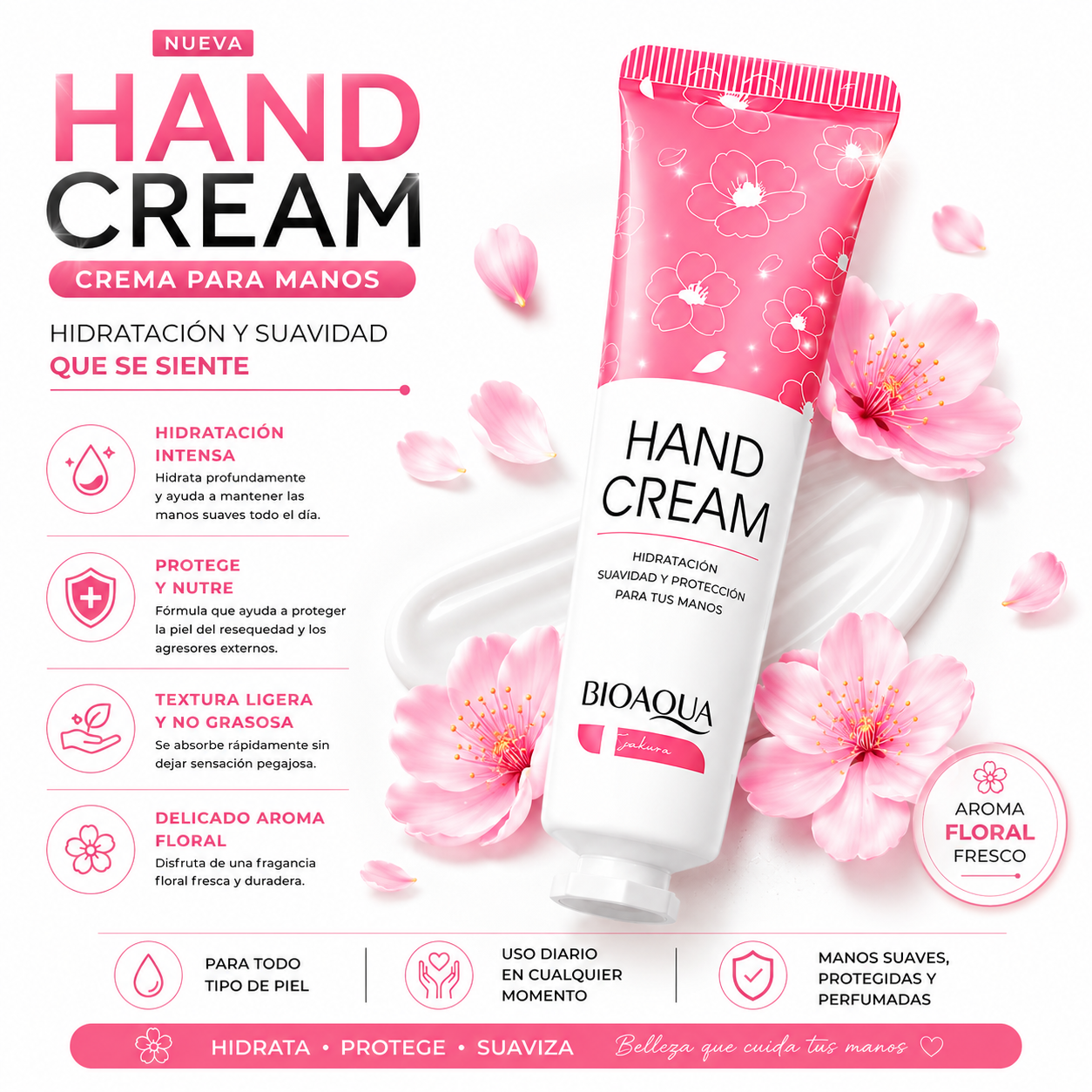 CREMA DE MANOS JAPAN SAKURA 30G BIOAQUA - 1