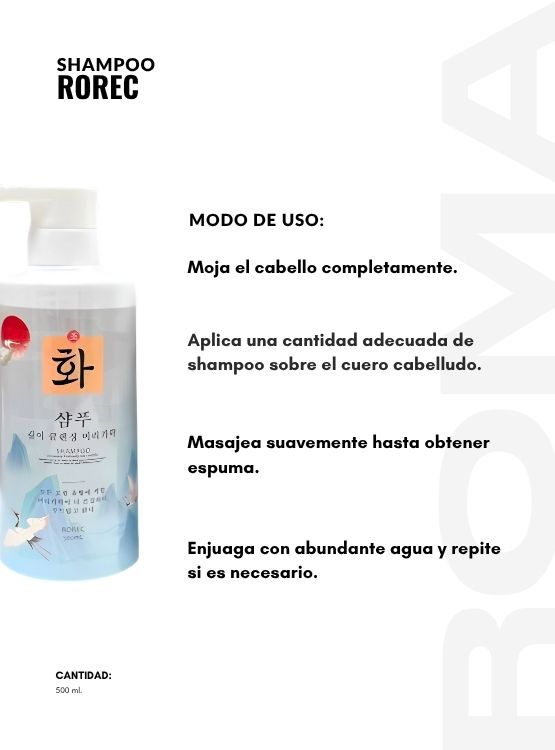PACK 3 SHAMPOO ROREC 500ML - 3