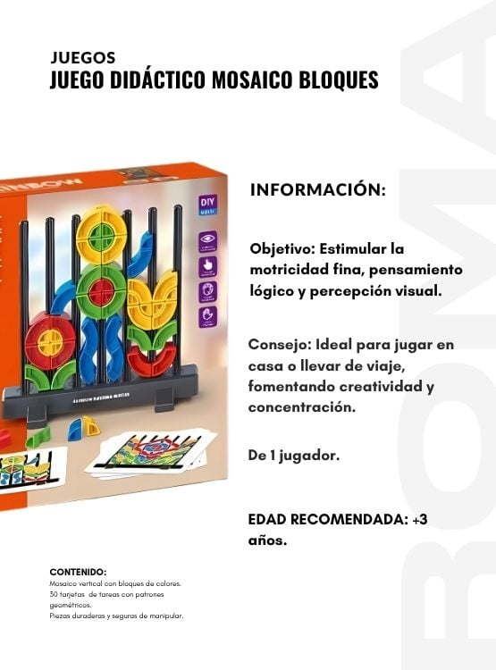 JUEGO DIDÁCTICO MOSAICO BLOQUES - 2