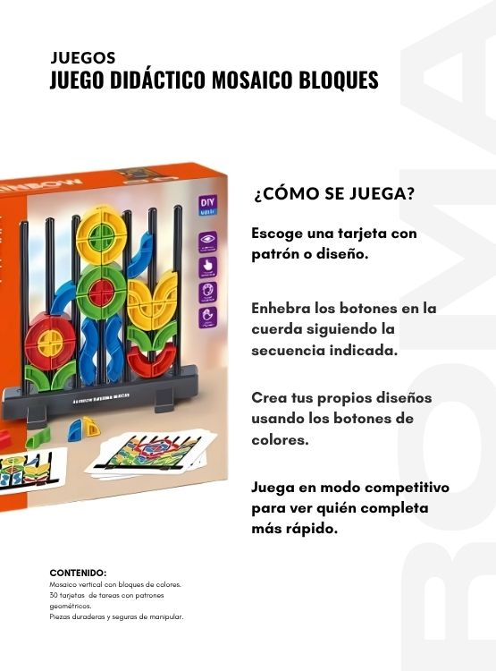 JUEGO DIDÁCTICO MOSAICO BLOQUES - 3