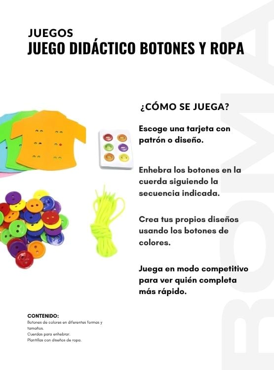 JUEGO DIDÁCTICO BOTONES Y ROPA - 3