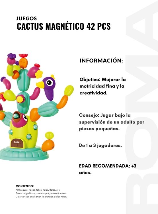 CACTUS MAGNÉTICO 42 PIEZAS JUEGO DIDÁCTICO - 2