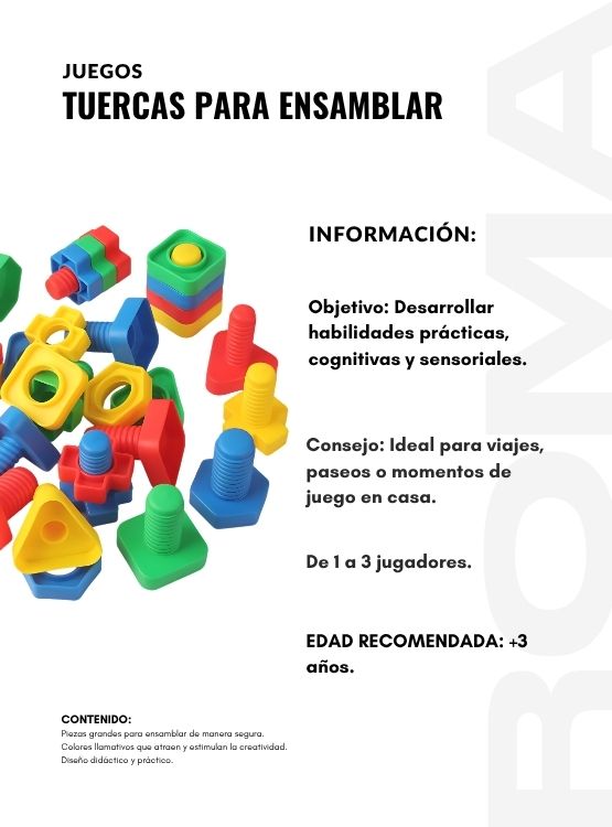 TUERCAS PARA ENSAMBLAR JUEGO DIDÁCTICO - 2