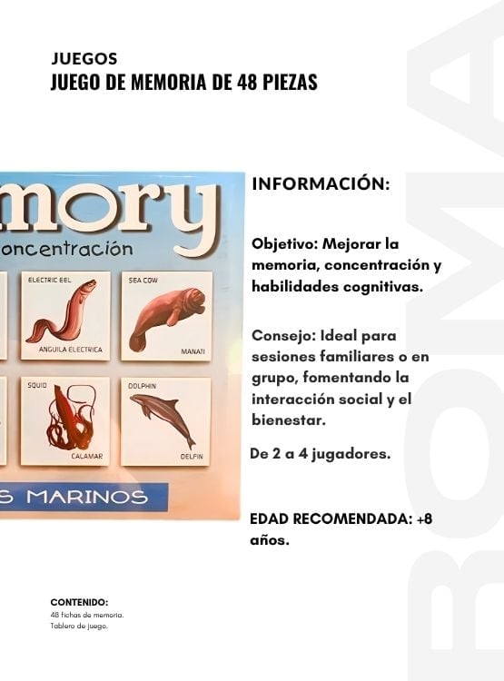 JUEGO DE MEMORIA 48 PIEZAS JUEGO DIDÁCTICO - 2