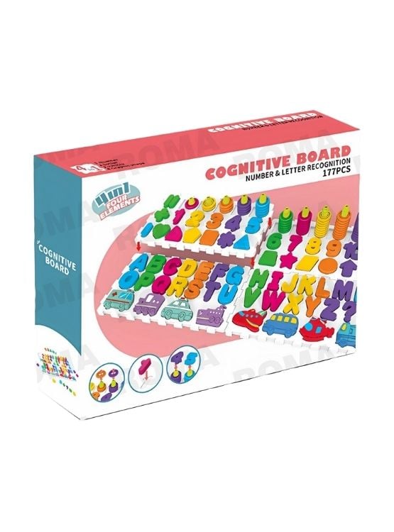 TABLERO EDUCATIVO NÚMEROS, LETRAS Y FIGURAS 177 PIEZAS - 1
