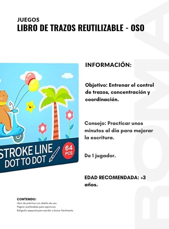 LIBRO DE TRAZOS REUTILIZABLE OSO - 2