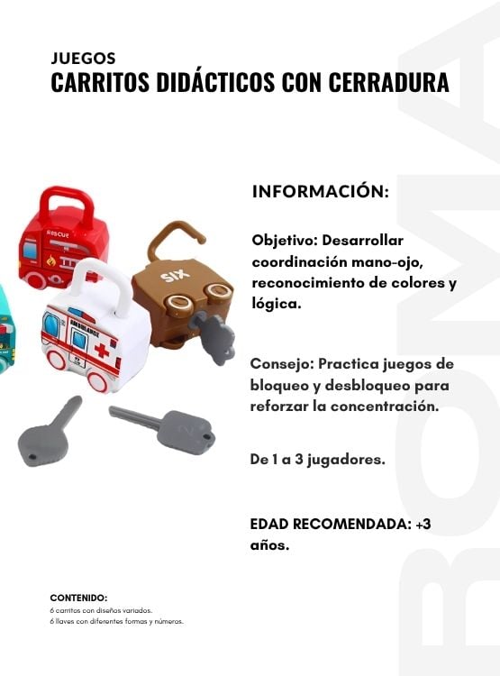 CARRITOS DIDÁCTICOS CON LLAVES - 2