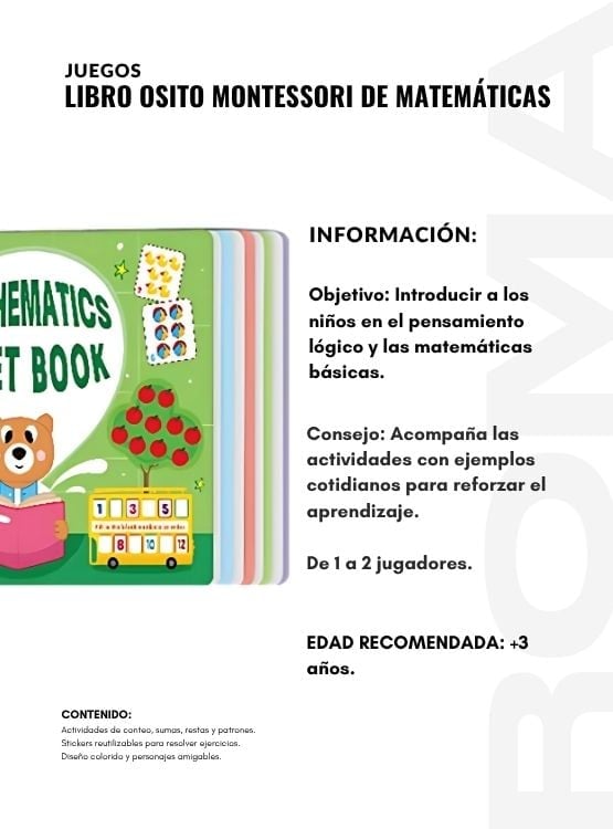 LIBRO OSITO MONTESSORI DE MATEMÁTICAS - 2
