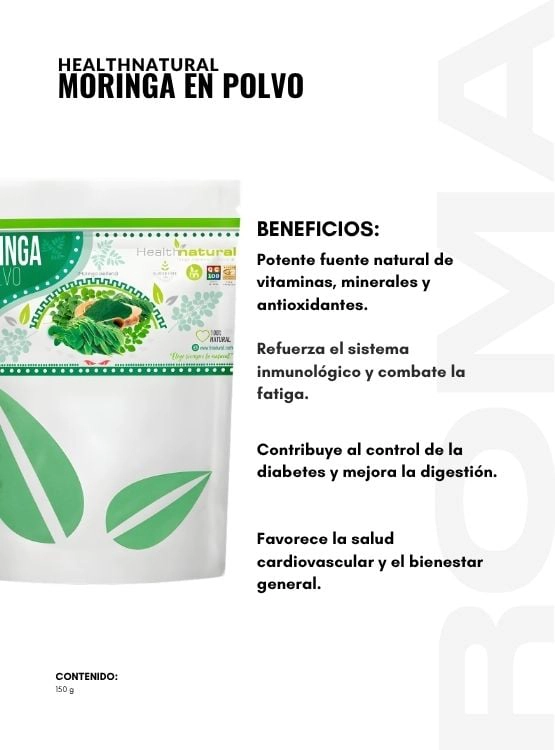 MORINGA EN POLVO 150G HEALTHNATURAL - 2