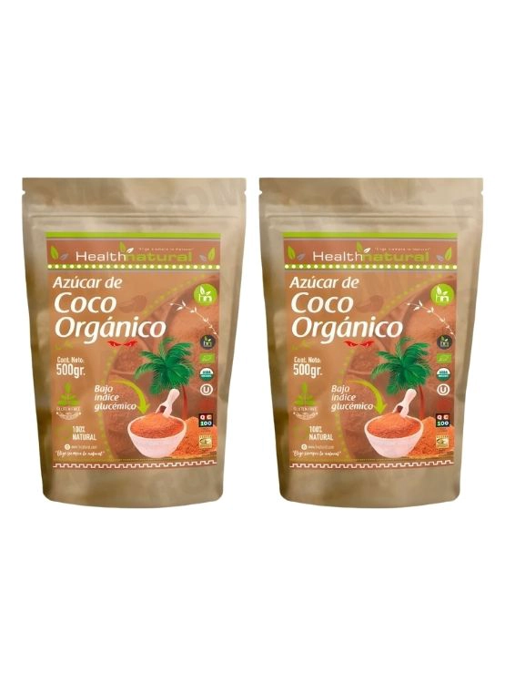 PACK 2 AZÚCAR DE COCO ORGÁNICO 500G HEALTHNATURAL - 1