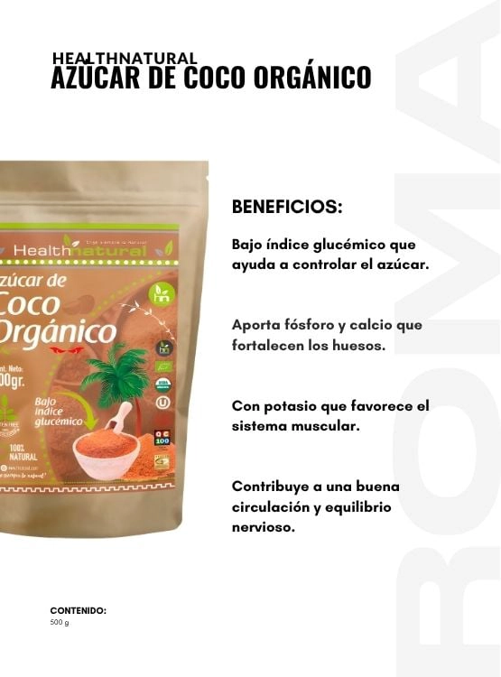 PACK 2 AZÚCAR DE COCO ORGÁNICO 500G HEALTHNATURAL - 2