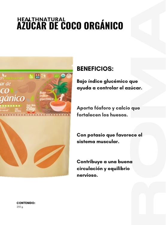 PACK 3 AZÚCAR DE COCO ORGÁNICO 250G HEALTHNATURAL - 2