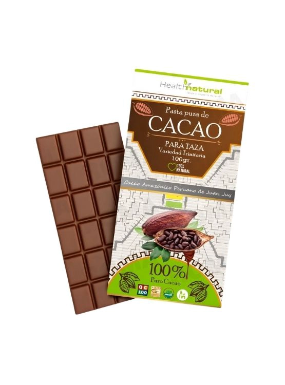 PASTA PURA DE CACAO EN BARRA 100G HEALTHNATURAL - 1