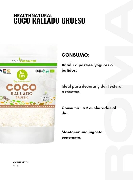COCO RALLADO GRUESO 150G HEALTHNATURAL - 3