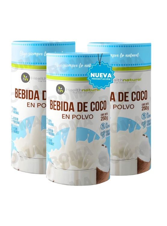 PACK 3 BEBIDA DE COCO EN POLVO 250G HEALTHNATURAL - 1