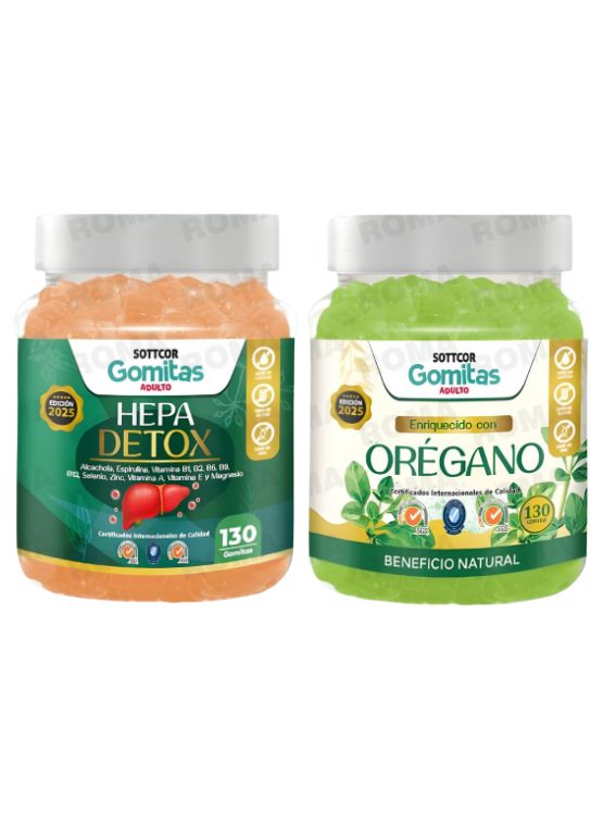 PACK 2 GOMITAS ORÉGANO + HEPA DETOX SOTTCOR - 1