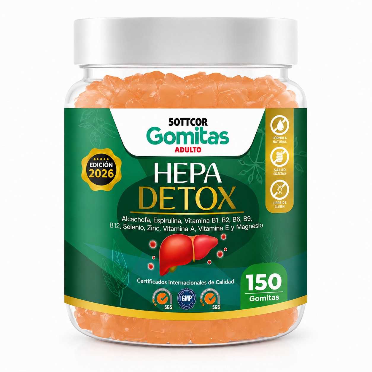 GOMITAS HEPA DETOX PARA ADULTOS 150 GOMITAS SOTTCOR LABS - 1