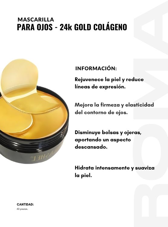 MASCARILLA PARA OJOS 24K GOLD COLÁGENO 60 PZS DR RASHEL - 2