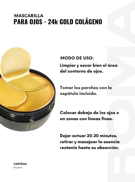 MASCARILLA PARA OJOS 24K GOLD COLÁGENO 60 PZS DR RASHEL - 3