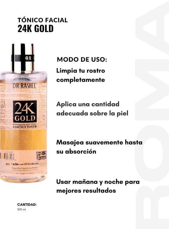 TÓNICO FACIAL 24K GOLD 300ML DR RASHEL - 3