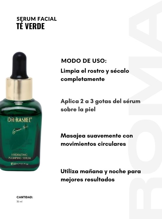 PACK 3 SERUM FACIAL TE VERDE 30ML DR RASHEL - 3