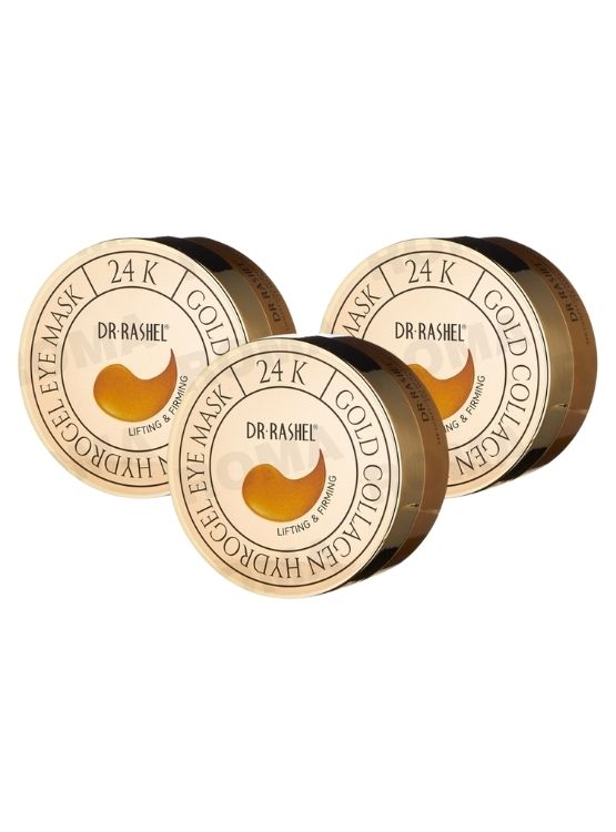 PACK 3 MASCARILLA PARA OJOS 24K GOLD 60 PZS DR RASHEL - 1