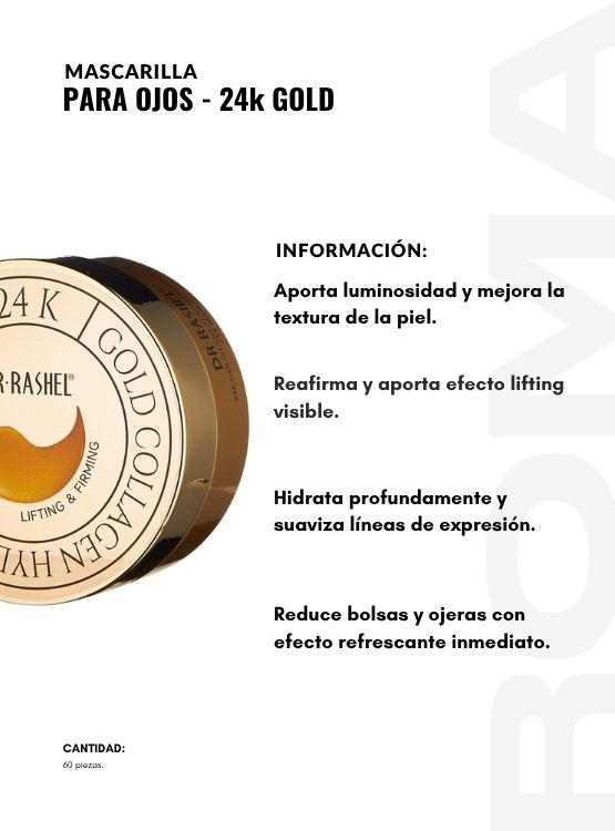 PACK 3 MASCARILLA PARA OJOS 24K GOLD 60 PZS DR RASHEL - 2