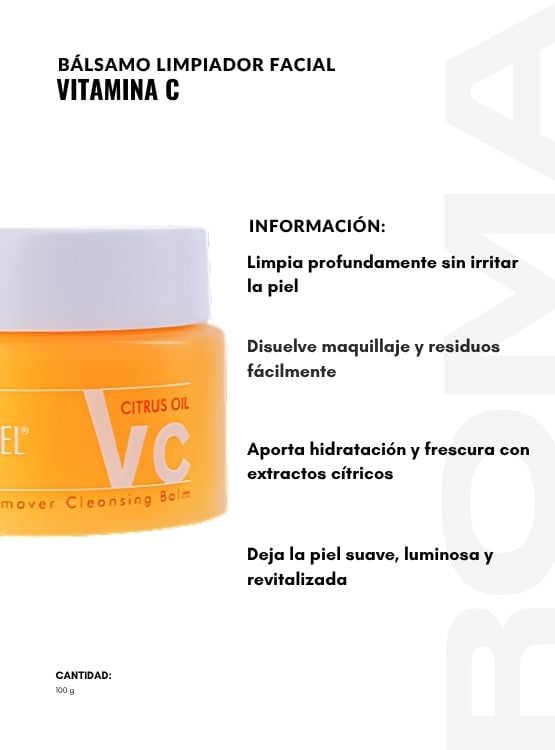PACK 3 BÁLSAMO LIMPIADOR FACIAL VITAMINA C 100G DR RASHEL - 2