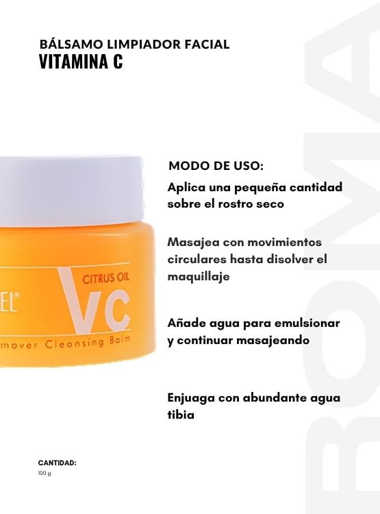 PACK 3 BÁLSAMO LIMPIADOR FACIAL VITAMINA C 100G DR RASHEL - 3