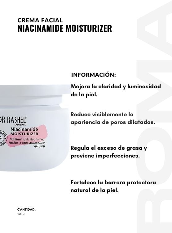 PACK 2 CREMA FACIAL NIACINAMIDE MOISTURIZER 160ML DR RASHEL - 2