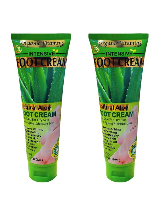 PACK 2 CREMA PARA PIES ALOE VERA 120ML WOKALI - 1