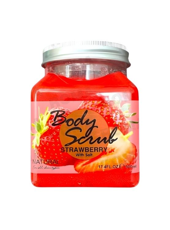 EXFOLIANTE CORPORAL BASE DE SAL DE MAR Y FRESA 500ML WOKALI - 1