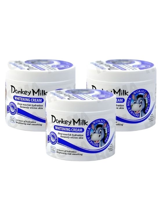 PACK 3 CREMA ACLARANTE FACIAL DONKEY MILK 115 G WOKALI - 1