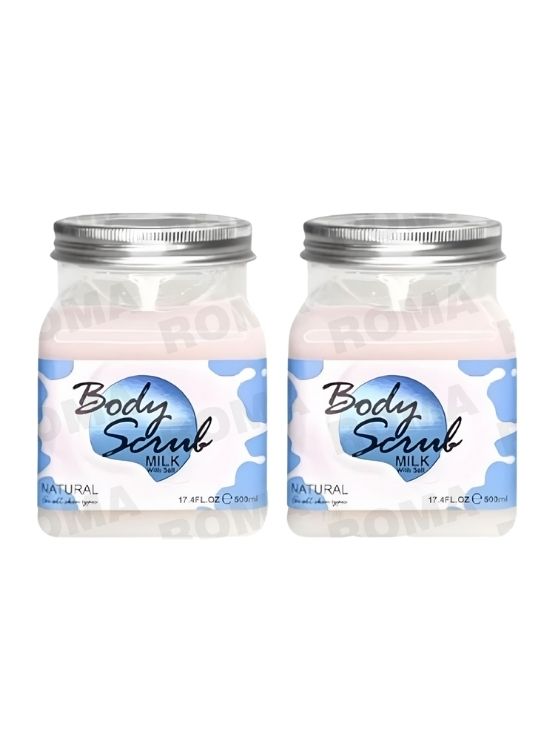 PACK 2 EXFOLIANTE CORPORAL BASE DE SAL DE MAR Y LECHE 500ML WOKALI - 1