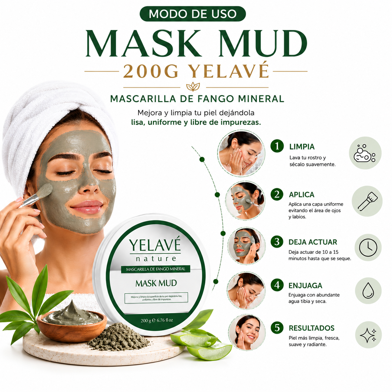 MASK MUD 200G YELAVÉ - 3