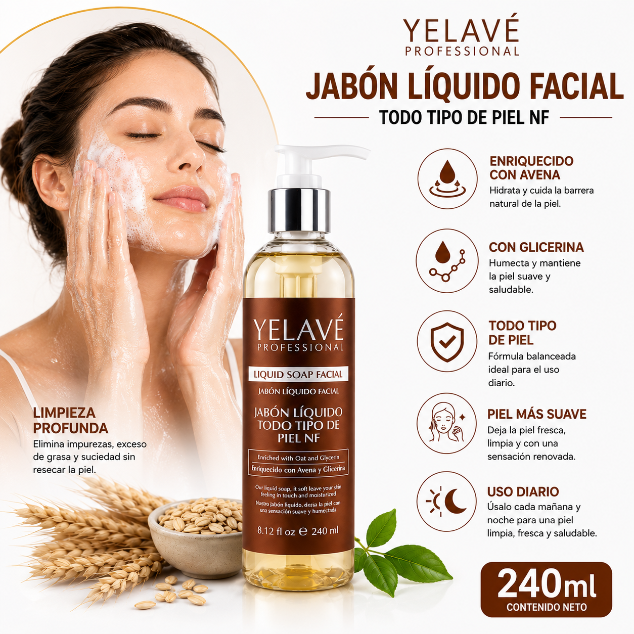 JABÓN TODO TIPO DE PIEL NF 240ML YELAVÉ - 2