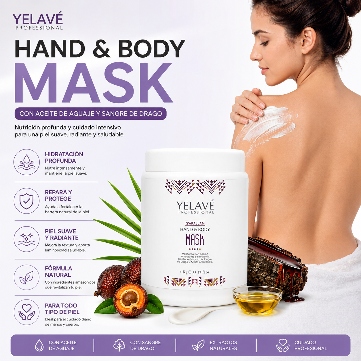 HAND Y BODY MASK 1 KG YELAVÉ - 2