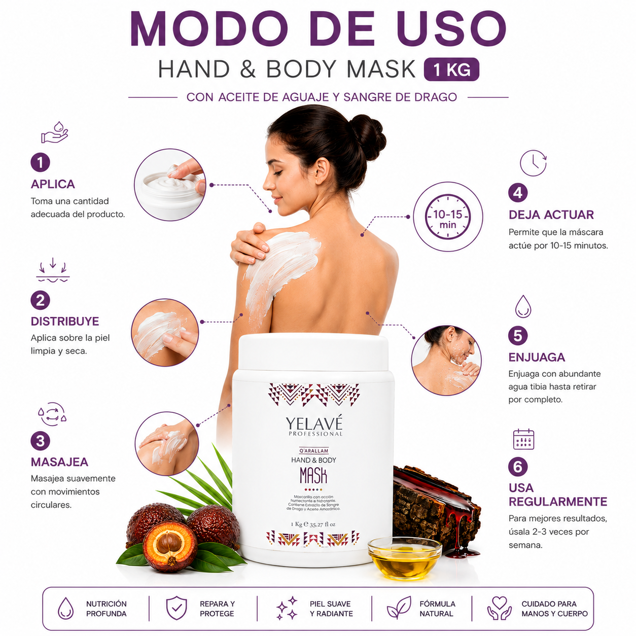 HAND Y BODY MASK 1 KG YELAVÉ - 3