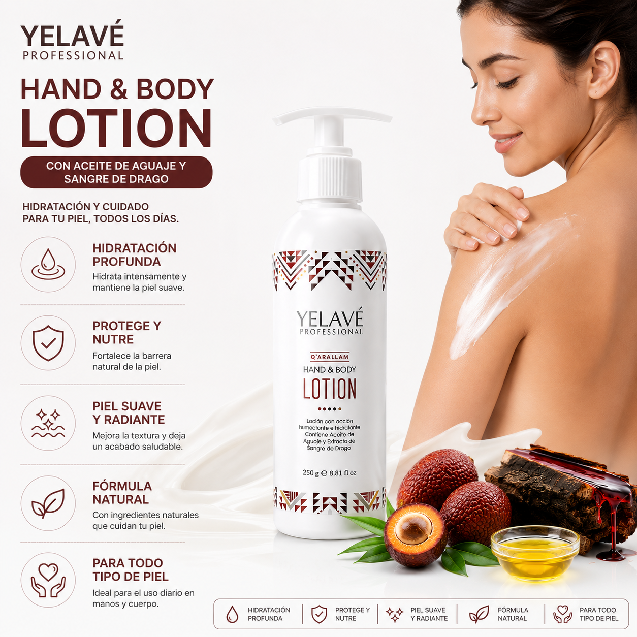 HAND Y BODY LOTION 250G YELAVÉ - 2