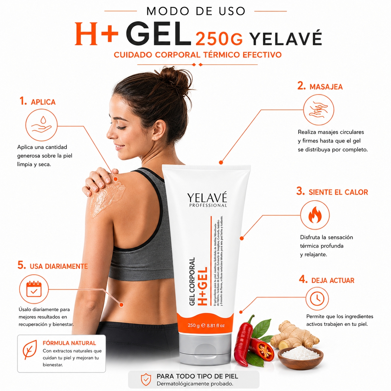 H+ GEL 250G YELAVÉ - 3