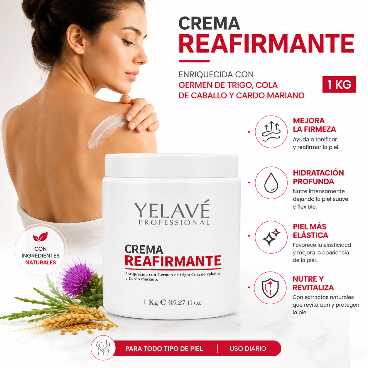CREMA REAFIRMANTE 1KG YELAVÉ - 2