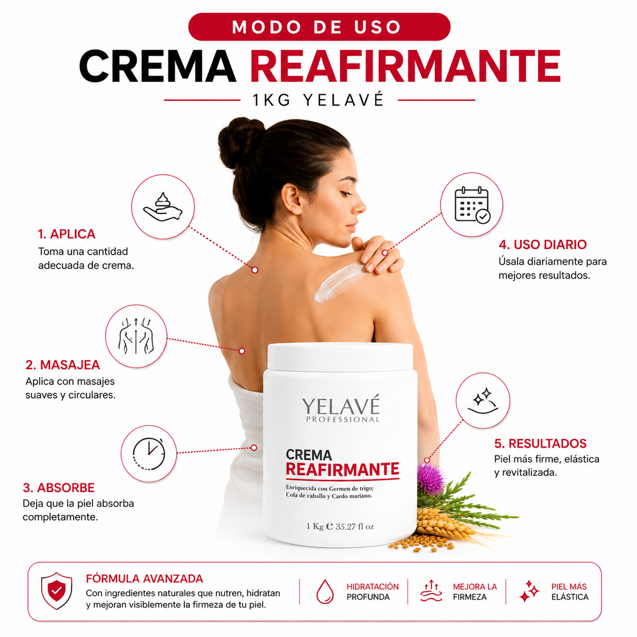 CREMA REAFIRMANTE 1KG YELAVÉ - 3