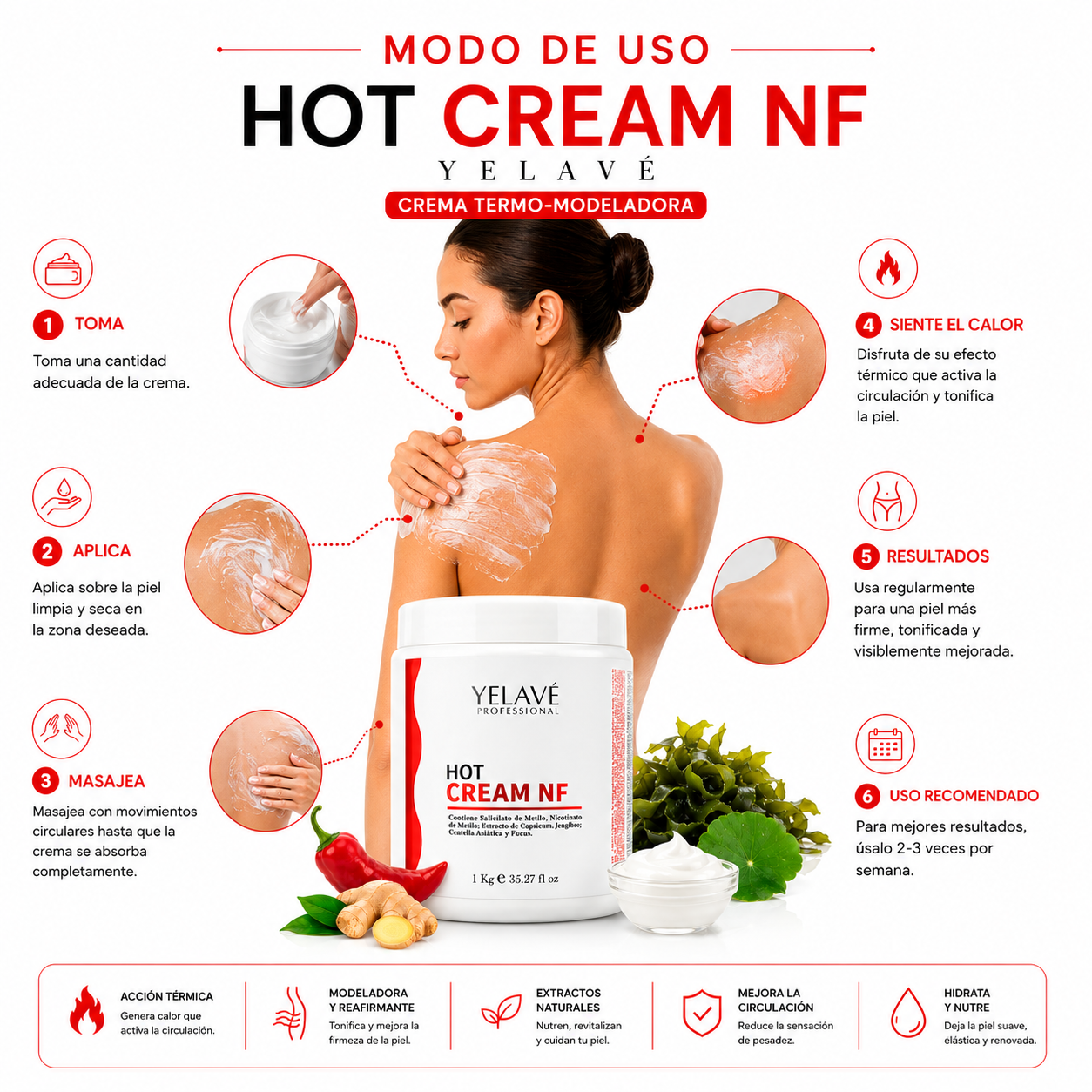 HOT CREAM NF 1KG YELAVÉ - 3